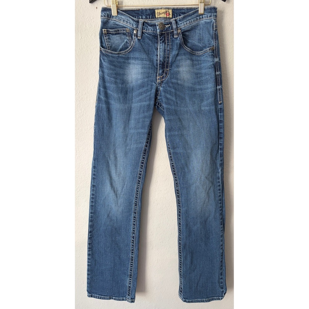 Wrangler Mens 20X Style 42 Vintage Boot Cut Jeans Fits 29x34 Blue Denim Western